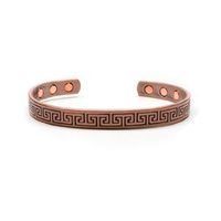 Accents Kingdom Magnetic Copper Therapy Arthritis Relief Golf Cuff Bangle Bracelet, Aztec Design