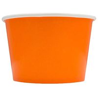 [1,000 Count] Orange Paper Ice Cream Cups - 8 oz Dessert Bowls Perfect For Frozen Treats And Yummy Desserts - Frozen Dessert Supplies