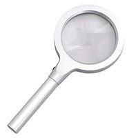Handheld 10X Illumination Magnifier Assisted Mirror 20X With LED Light HD Lens for Book Reading, Jewelry Identification, Watch, DIY Crafts Engraving and Repair, 240MM, Silver LIXFDJ Vision Assisted Ma