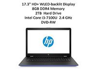 2018 Flagship HP 17.3" HD+ SVA BrightView WLED-backlit Display Notebook | Intel Dual-Core i3-7100U 2.4GHz | 8GB DDR4 | 2TB HDD | Webcam | DVD-RW | WIFI | Bluetooth | Windows 10 | Marine Blue