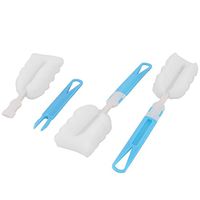 uxcell Sponge Head Detachable Milk Bottle Tea Cup Glass Cleaning Brush Cleaner 3pcs