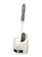 ALL FOR YOU Toilet Bowl Cleaning Brush and Holder Set-Dual Brushes (White)