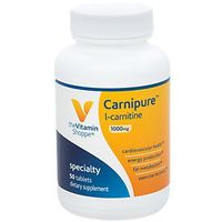 Carnipure™ LCarnitine 1,000mg, Clinically Studied Ingredient Supports Weight Management, Energy Production Fat Metabolism (50 Tablets) by The Vitamin Shoppe