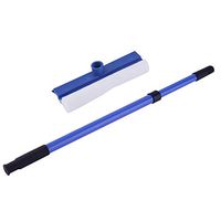 Jullynice Double Faced Wipe Glass Cleaner Thick Wipe Window Cleaner Handle Adjustable Windshield Window Glass Wash Cleaner Brush