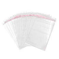 100Pcs Clear Resealable Cello Cellophane Bags with Adhesive Closure for Bakery, Candle, Soap, Cookie, Candies, Dessert Poly Bags (10.6x15.3Inches)