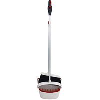 WEIFAN CAI- Long Handle Can Stretch Dustpan and Brush Sets Sweep Set Easy to Store Cleaning The Living Room (Color :Red, Size : 88x27cm)