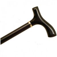 Lady's Walking Cane Black Stain with Fritz Handle