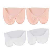 HEALLILY 2 Pairs Gel Pointe Ballet Dance Shoe Toe Pads Toe Protector for Ball of Foot Metatarsal Ballet Pointe Cushion Socks Sandals