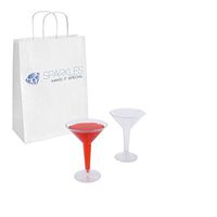 Sparkles Make It Special 60-pcs 5.25 Inch Plastic Martini Glasses Wedding Party Clear