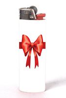 Red Ribbon Bow 2 Pack Vinyl Decal Wrap Skin Stickers by Moonlight Printing for Bic Lighters