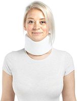 Soft Foam Neck Brace Cervical Collar, Adjustable Neck Support Brace for Sleeping - Relieves Neck Pain and Spine Pressure White Medium