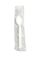 BioGreenChoice Compostable Cornstarch, CPLA Disposable Spoon (Individually Wrapped) 6in | Microwave Safe, Biodegradable & Compostable Spoon | Disposable Spoon | Pack of 1000 (6 inches)