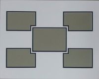 16x20 Collage White & Black Double Picture Mat, for 1 5x7 Picture and 4 4x6 Pictures