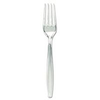 Dixie FH017 Plastic Cutlery, Forks, Heavyweight, Clear