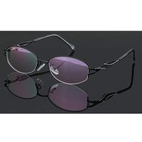 RXBFD Half Rim Metal Photochromic Progressive multifocal Womens Reading Glasses,Classic Vintage Oval Ultra-Light Readers