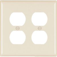 Legrand - PASS & SEYMOUR TP82LACC30 2 Gang 2 Duplex Outlet Openings Nylon Wall Plate, Almond