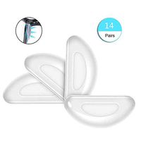 YSIUENG Eyeglass Nose Pads, Stick on Anti-slip Adhesive Soft Silicone Nose Pads for Glasses, Eyeglasses, and Sunglasses 2mm- 14 Pairs (Clear)