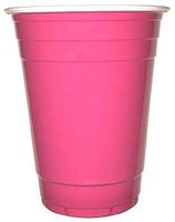 Goodtimes Big Party Pack 50 Count Disposable Plastic Cups, 16-Ounce (Pink-Fuschia)