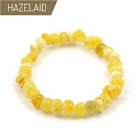 Hazelaid (TM) 7" Baltic Amber Milk & Butter Bracelet (On Elastic)