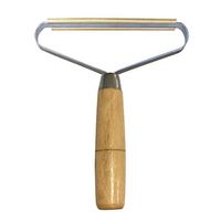 Lint Remover, Manual Sweater Shaver,Portable Wood Lint Remover,Multi-Fabric Comb with Steel net,Restores Your Clothes and Fabric (White)