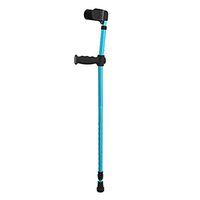 Double Adjustable Crutches Handle to Ground Height, Forearm Crutch Assistance, Lightweight Walking Aid Portable Cane with Ergonomic Handle, Non-Slip Base Fauay