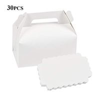 YOTINO 30 Pack Paper Treat Boxes, Gable Favor Boxes for Arts & Crafts Candy Goodie Bags, Picnic Snacks, Birthday Party Event Gift, Baby Shower, Weddings(White, 6.25" x 3 1/2" x 3.25")