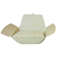 World Centric Compostable Unbleached Plant Fiber Compost A Pak Flap Container, 64 Ounce - 400 per case.