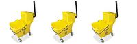 Genuine Joe GJO02347 Side Press Wringer Mop Bucket, Yellow (3 CASES)