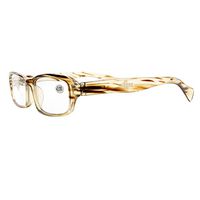 Retro Computer Reading Glasses Spring Hinges +1.0~+6.0 For Men Women Readers (Light Brown, 4.50)