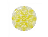 EMF Transformation Emblem Stickers - Small Buttons (3/4 inches) (Yellow on White)