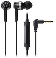 Audio-Technica ATH-CKR30iSBK SonicFuel In-Ear Headphones with In-Line Mic & Control, Black