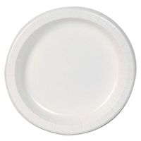 Dixie Basic DBP09W Basic Paper Dinnerware, Plates, White, 8.5" Diameter, 125/pack, 4/carton