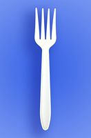 Wow Plastics Inc. Light Weight 5" Fork - White Pp - 2/500 (1,000/Case)