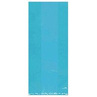 Amscan 379500.54 Small Bag Party Supplies, 9 1/2"H x 4"W x 2 1/4"D, Caribbean Blue
