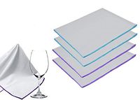SINLAND Microfiber Glass Polishing Cloths Thick Lint -Free Drying Towels for Wine Glasses Stemware Dishes Stainless Appliances 20 Inch X 25 Inch Pack of 4 …
