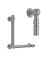 Jaclo G20-16H-16W-MBK Straight Smooth with Finials Grab Bar, Pewter