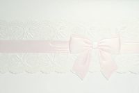 Ribbon & Lace Baptism Christening Invitations - Set of 20