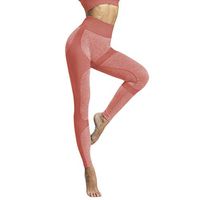 Kiyotoo Seamless Gym Workout Leggings Power Stretch High Waisted Yoga Pants Women Running Workout Leggings Watermelon Red
