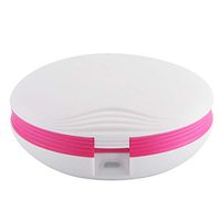 Contact Lens Cleaner, Ultrasonic Contact Lens Auto Cleaner Eye Protein Cleaning Case with USB for Daily Care Device(Rose Red)