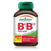 Jamieson B6 + B12 and Folic Acid, 110 tabs Bonus Size