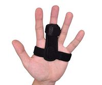 Viewm Finger Splint Support Brace for Arthritis Mallet Finger Sprains Trigger Finger Splint for Woman Man, Adjustable Right or Left Hand, Black