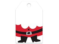 Pack Of 50, Santa Printed die cut Gift Tags 2-1/4 x 3-1/2" Made In USA