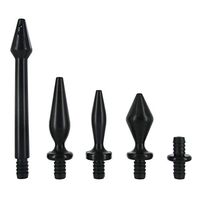 CleanStream Enema Multi Size Tip Kit Set, for Enema Bag Includes Wide Thin and Long Bulbs Plus Bulb Stem with Male to Male Adapter