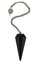 1.5 in. Black Tourmaline Multifaceted Dowsing Pendulum. Good for Reiki and Crystal Healing (1.5 in. or Larger)