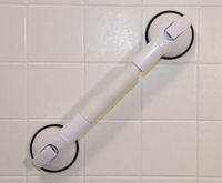 Grab Bar for 4" Smooth Tile Suction Cup telescoping commercial grade