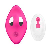 FUNZZY 7 Freq Invisible Wearable Remote Control Vibrarter Waterproof B0dy Msager Recharging Six Toy for Women (Rosy)