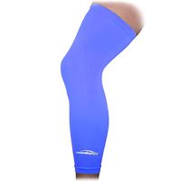 COOLOMG 1PCS Sport Football Basketball Cycling Stretch Leg Knee Long Sleeve, Light Blue, Large