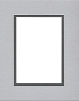 24x36 Double Acid Free White Core Picture Mats Cut for 20x30 Pictures in Nantucket Grey and Slate Grey