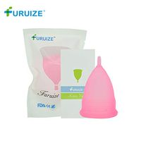 Furuize Menstrual Cup 100% Silicone Regular Flow Soft Beginner Cup Soft Beginner Cup and Most Comfortable Menstrual Cup,No 1 Economical Feminine Alternative Protection for Cloth Sanitary Napkins-Small
