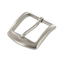 B8504 1 1/4" Nickel Matte, Heel Bar Buckle, Solid Brass-LL